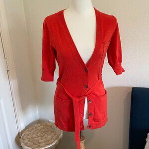 Trina Turk Sweater in Vibrant Coral/Orange - Size XS